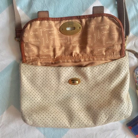 Fossil leather cross-body satchel - Picture 6 of 8